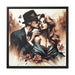 The beauty of Love - Valentine Matte Canvas Pinewood Frame