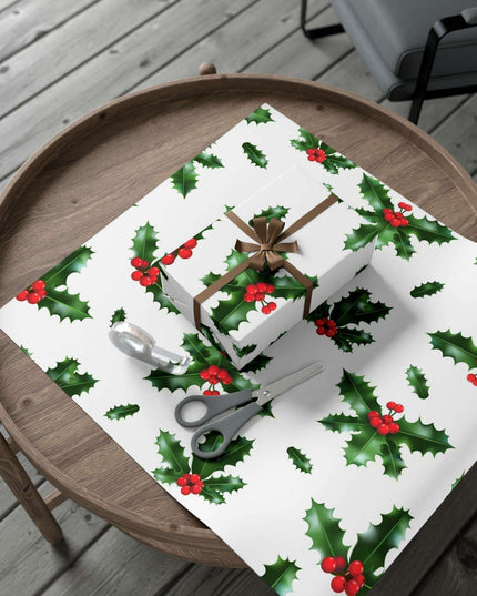 Elegant Matte & Satin Christmas Gift Wrapping Paper Set