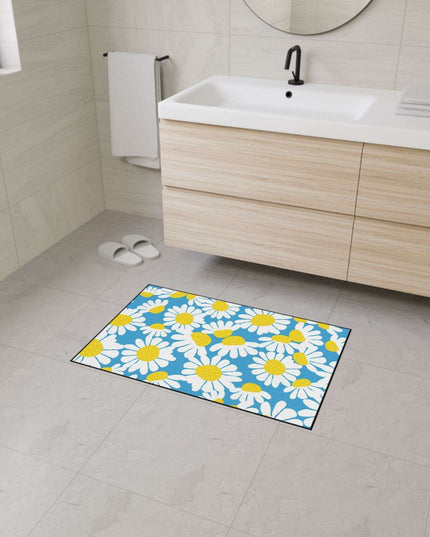 Personalized Chic Daisy Non-Slip Floor Mat for Stylish Home Interiors