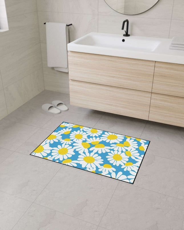 Personalized Chic Daisy Non-Slip Floor Mat for Stylish Home Interiors