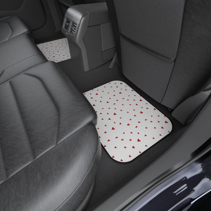 Luxury Custom Valentine Red Car Mats with Unique Artwork and Non-Slip Design