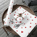 Peekaboo Valentine Luxury Gift Wrap Paper: Elegant USA-Made Charm