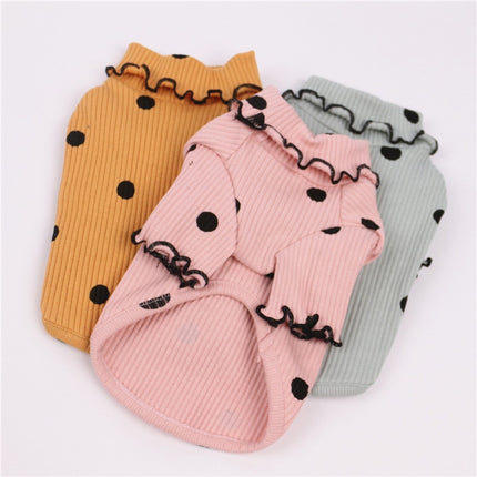 Peekaboo Studio Dot Turtleneck Dog Shirt - Soft Fabric, Cozy Fit