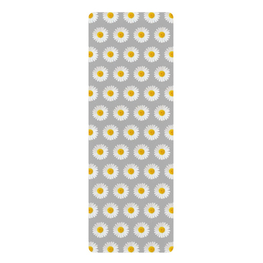 Luxury Daisy Floral Yoga Mat with Custom-Printed Microfiber Suede Top