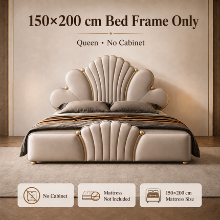 Modern Bed Frame with Optional Bedside Cabinets — 150 / 180 / 200cm Widths