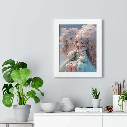 Sustainable Fantasy Anime 3D Girls Vertical Wall Art - Premium Framed Poster Decor
