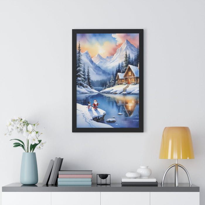 Sustainable Sophistication: Kireiina Fantasy Christmas Framed Vertical Poster for Elegant Home Decor