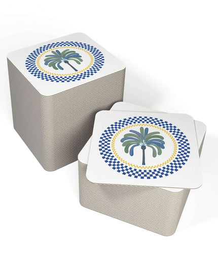 Tropical Palm Leaf Coasters - Set of 50 or 100 - Perfect for Parties & Home Decor