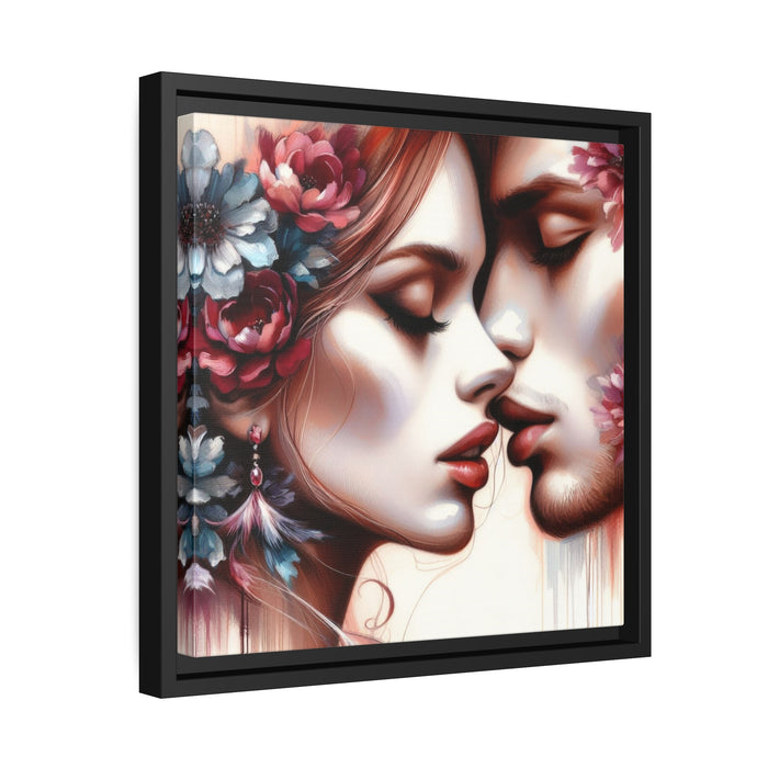 Elegance Refined - Stylish Black Wood Framed Canvas Print