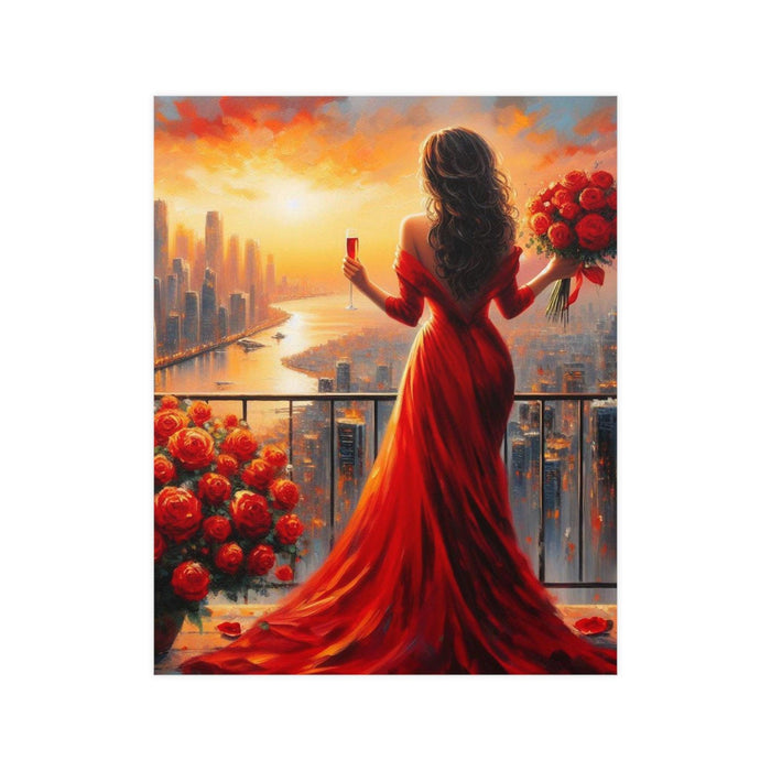 Elegant Red Wine Matte Art Print - Luxe Decor for a Refined Space