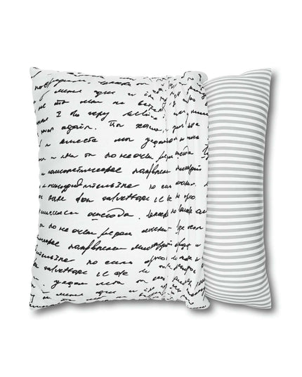 Elegant Scripted Throw Pillow Cover for Home Decor