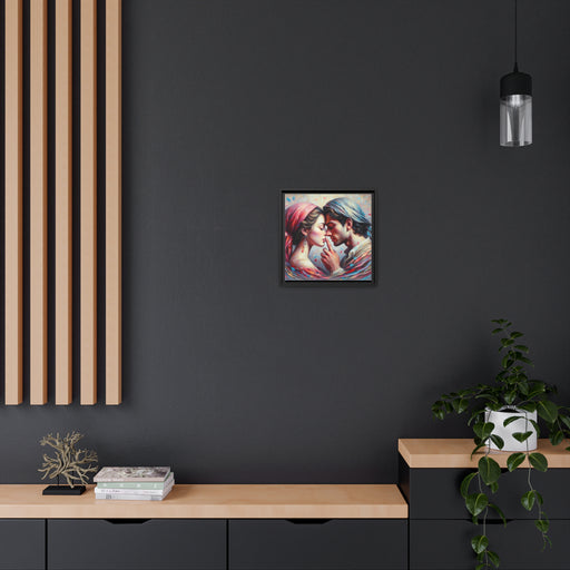 Elegant Black Frame Valentine Canvas Wall Art