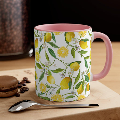 Colorful Morning Bliss 11oz Ceramic Coffee Mug - Custom Dual-Tone Design