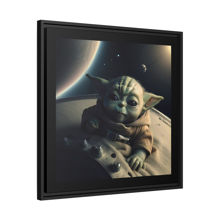 Cartoon Matte Canvas with Black Pinewood Frame