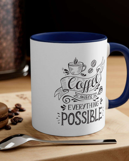 Chic Two-Tone Ceramic Coffee Mug - 11oz for Stylish Sipping