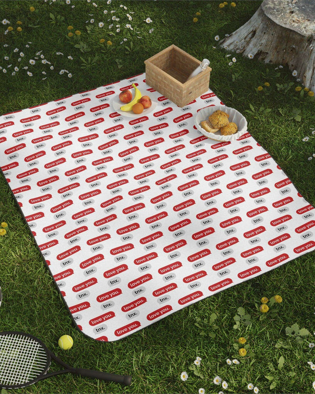 Opulent Valentine Mink-Poly Outdoor Picnic Blanket