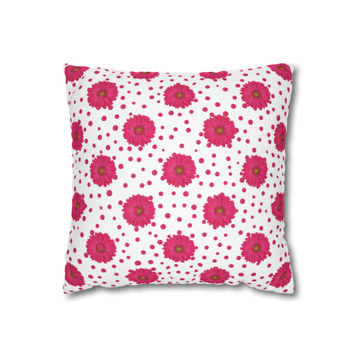 Spring Flowers Decorative Pillowcase - Pink Daisies Bouquet Print