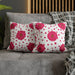 Pink Daisy Flower Print Throw Pillow Cover