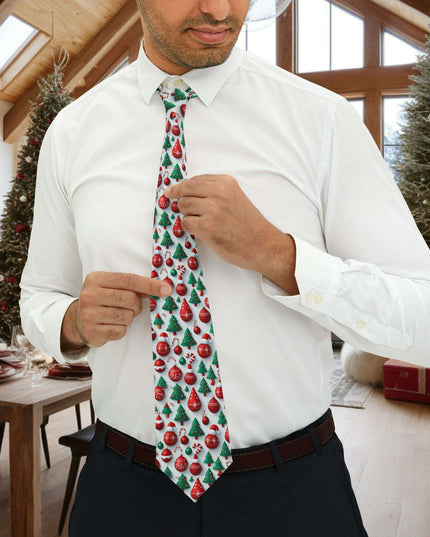 Festive Polyester Neck Tie for a Stylish Christmas Celebration
