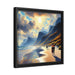 The Ocean Oasis - Matte Canvas Print in Black Pinewood Frame