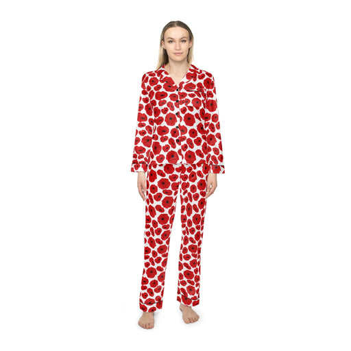 Red poppies Women's Satin Pajamas