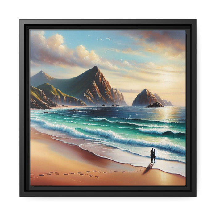 Ethereal Love - Enchanting Valentine’s Day Canvas Art with Stylish Black Frame