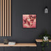 Romantic Valentine Matte Canvas Wall Art in Black Pinewood Frame