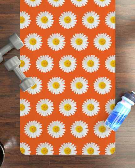 Elegant Daisy Blossom Premium Yoga Mat with Superior Grip - Luxe Yoga Essential by Elite Maison