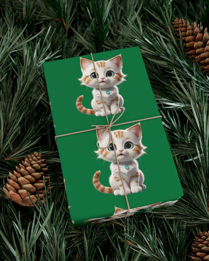 Eco-Friendly Cat Lover's Gift Wrap in Elegant Matte & Satin Finishes