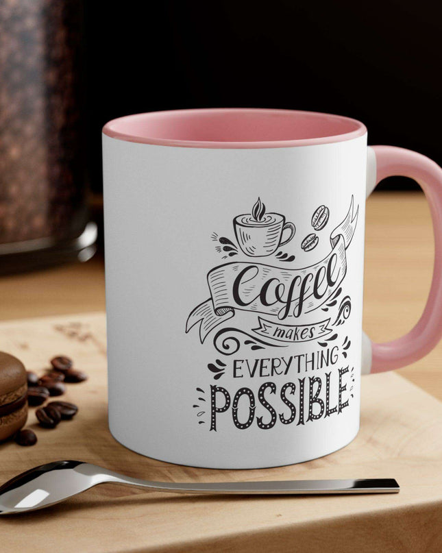 Chic Two-Tone Ceramic Coffee Mug - 11oz for Stylish Sipping