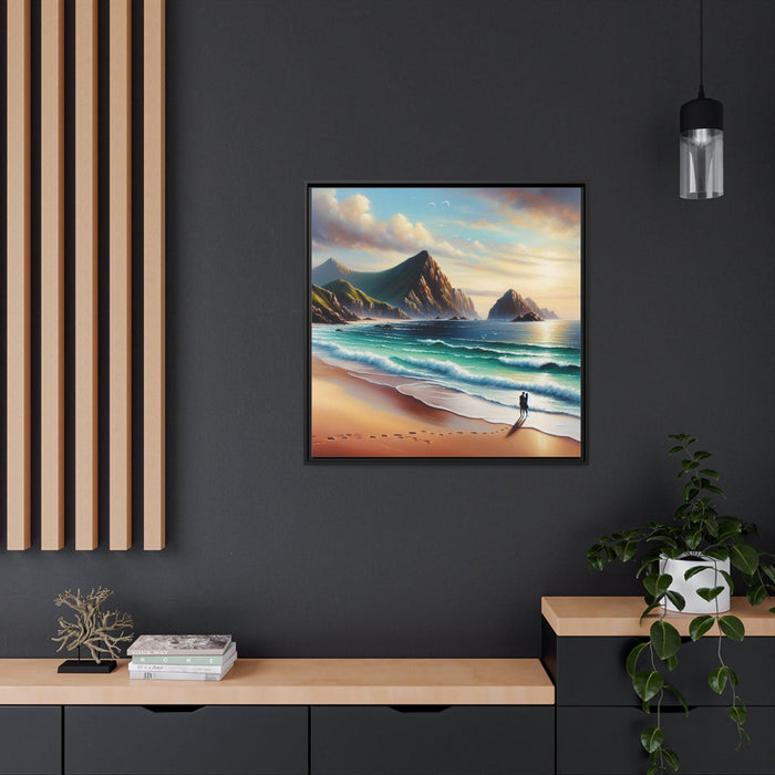Ethereal Love - Enchanting Valentine’s Day Canvas Art with Stylish Black Frame