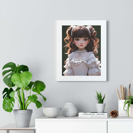 Eco-Friendly 3D Girl Wall Art with Sustainable Frame: Modern Green Home Decor