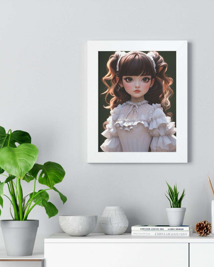Eco-Friendly 3D Girl Wall Art with Sustainable Frame: Modern Green Home Decor