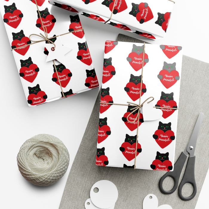 Luxe Valentine Delight: Stylish Gift Wrapping Paper made in the USA