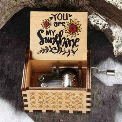 Charming Antique-Inspired Wooden Music Box - A Melody of Timeless Beauty