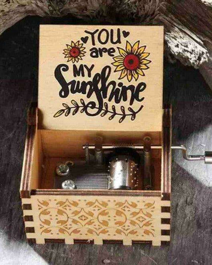 Charming Antique-Inspired Wooden Music Box - A Melody of Timeless Beauty