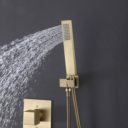 Hidden Luxury Shower System with Built-in Valve, Rainfall Show