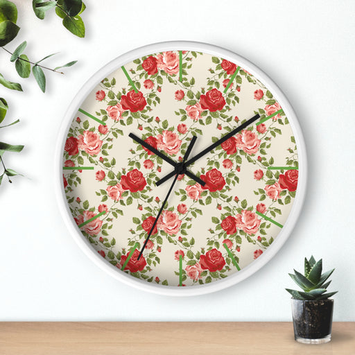 Floral Elegance Wall Clock - A Timeless Touch of Luxury