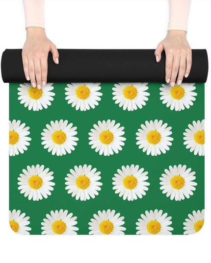 Elegant Daisy Floral Premium Yoga Mat for Stylish Practitioners