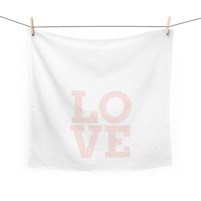 LOVE Valentine Wedding Honeymoon Personalized Cotton Tea Towel for Elegant Homes