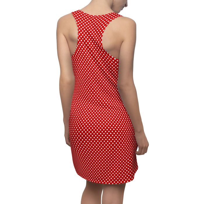 Empower Your Style with the Red Polka Women's Racerback Dress - Exquisite Elegance