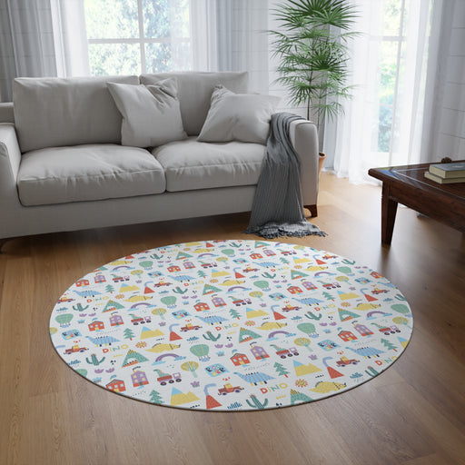 Luxurious Round Chenille Rug - Exquisite Home Decor Addition