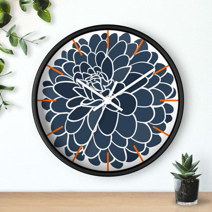 Elegant Dahlia Wooden Wall Clock by Maison d'Excellence - Timeless Sophistication