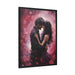 Elegant Valentine Matte Canvas Set in Sleek Black Pinewood Frame