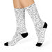 Stylish Black Accent Print Crew Socks for Unisex: Versatile Footwear with a Chic Twist
