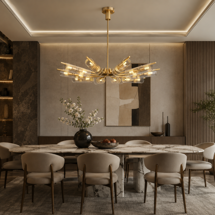 Modern High-End Chandelier — Luxury Ceiling & Pendant Formats, 6–8–10 Heads, 4 Light Tones Chandeliers modern-simple-living-room-chandelier-atmospheric-high-end-light-luxury-study-bedroom-dining-room-light-1 Home & Garden > Lighting > Pendant Lights & Chandeliers > Modern Chandeliers