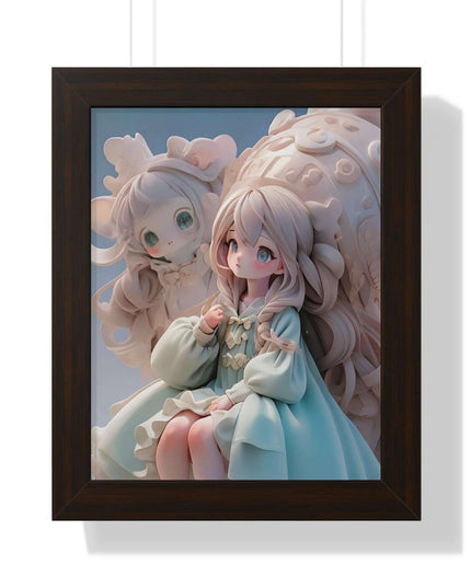 Sustainable Fantasy Anime 3D Girls Vertical Wall Art - Premium Framed Poster Decor