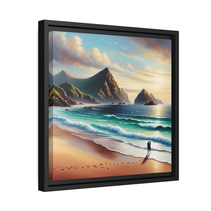 Whispers of Love - Elegant Matte Canvas Print with Black Pinewood Frame