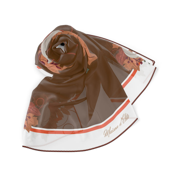 Autumn Whisper Sheer Scarf in Poly Voile and Poly Chiffon