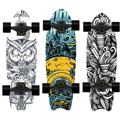 Single Warped Brush Street Board Fishtail Skateboard Maple Deck